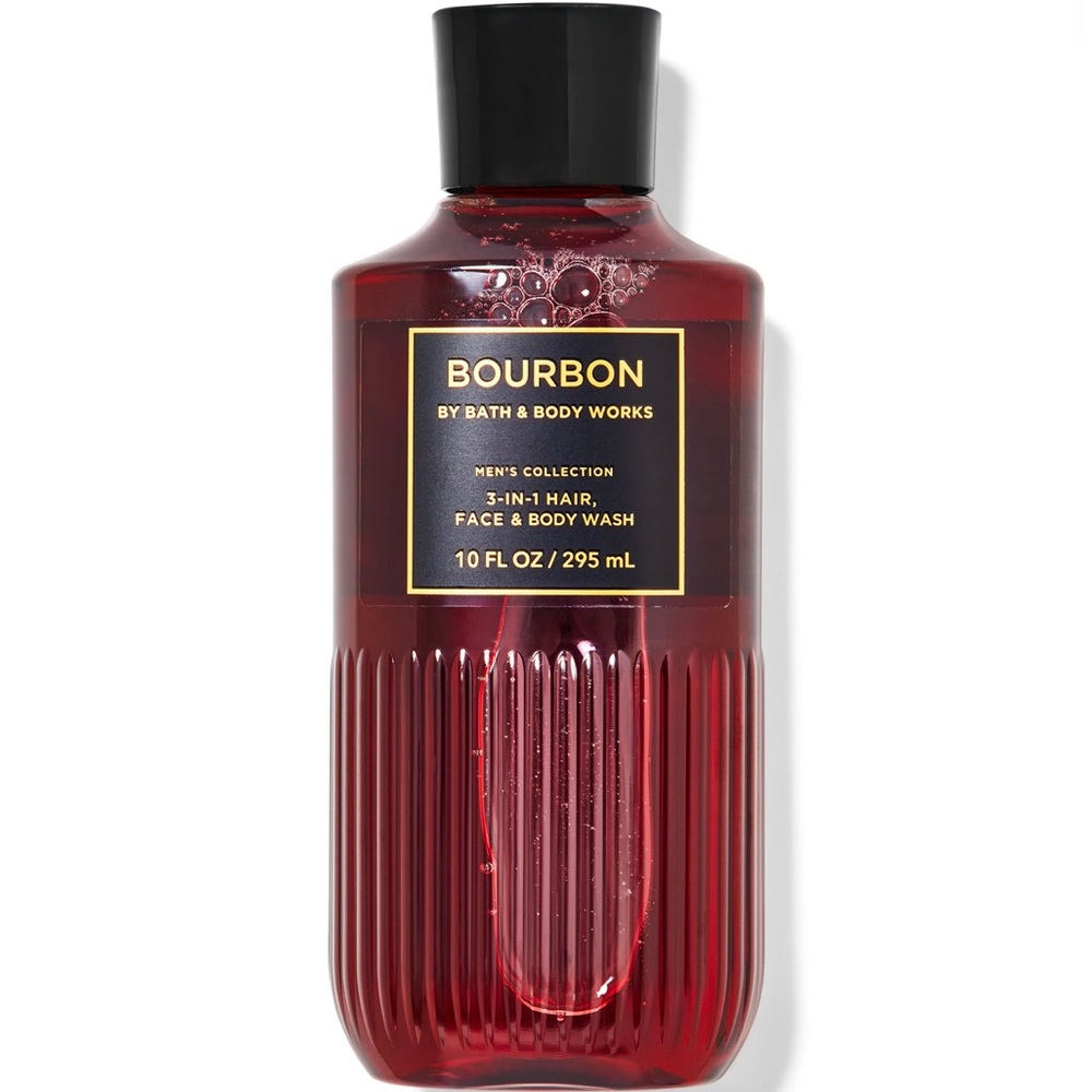 Bourbon Bath & Body Works 3-in-1 Hair Face Body Wash w/ Vit B5 & Aloe new!